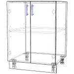 Схема сборки Шкаф нижний с 2-мя дверцами Верона BMS