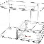 Чертеж Журнальный столик Sia-1 BMS