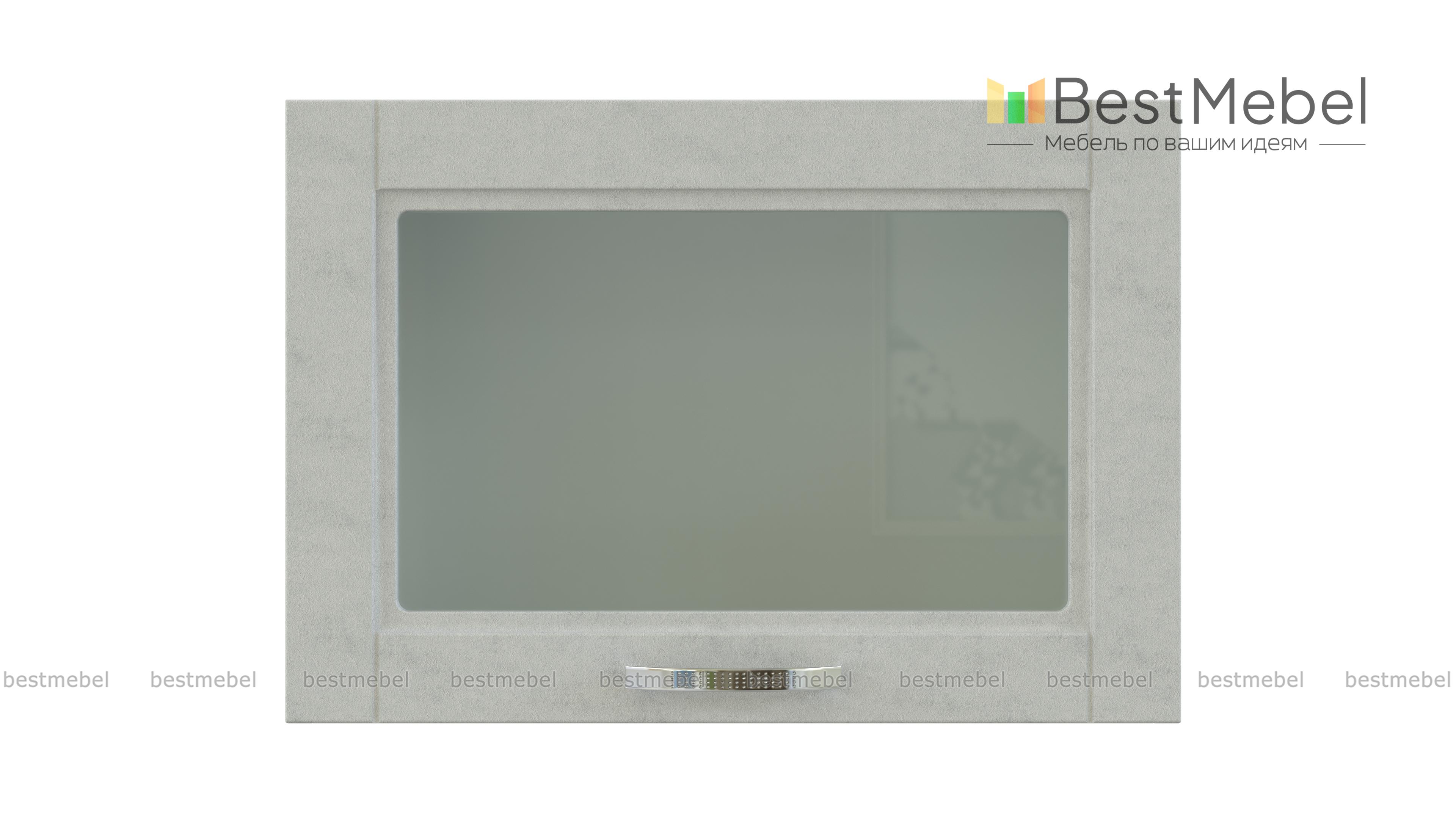 Шкаф верхний Лондон горизонтальный стекло BMS - Фото