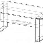 Чертеж Стол для переговоров Ника ОН 108-2 BMS
