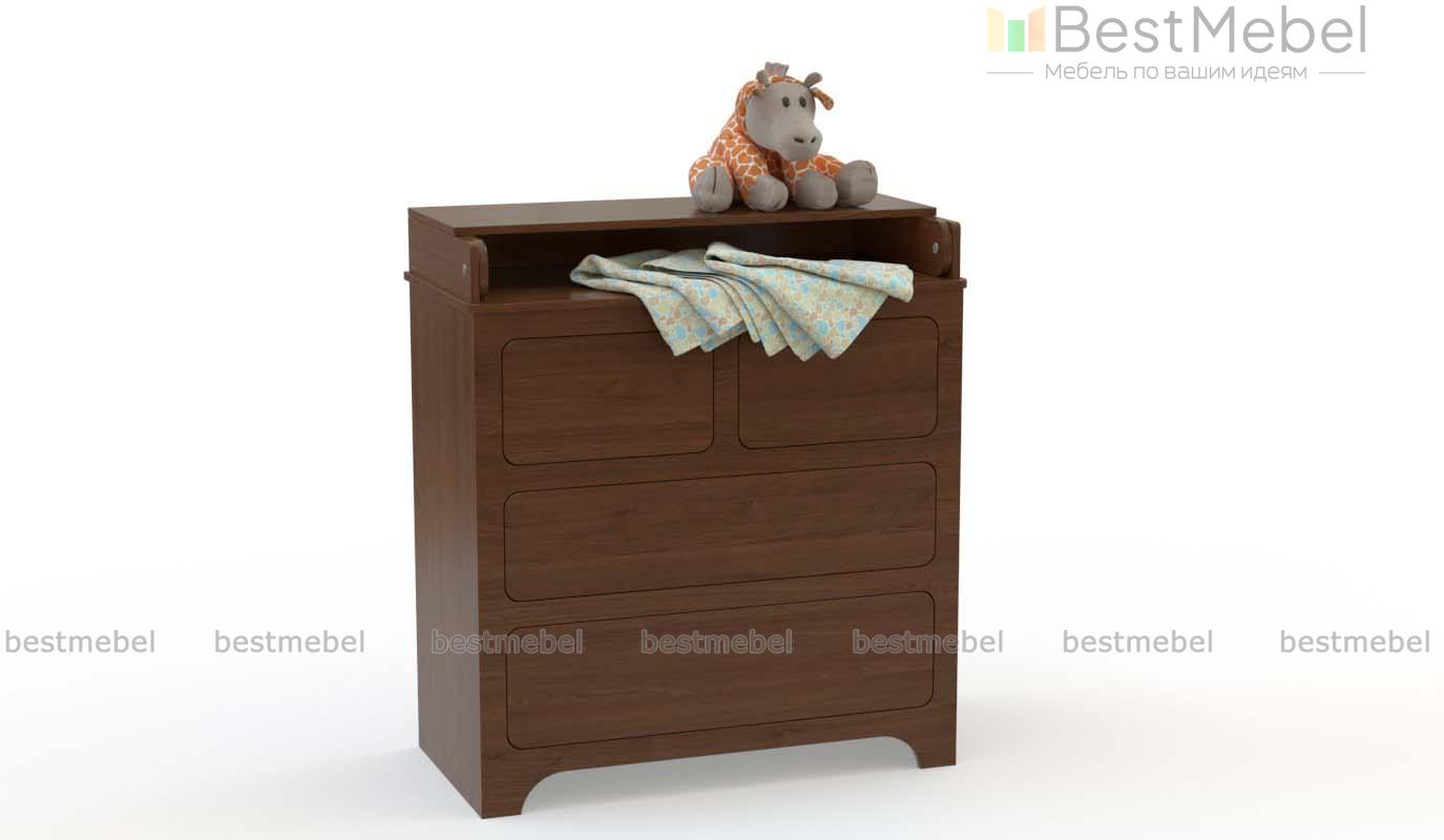 Комод - пеленатор Тач-Лач орех BMS - Фото
