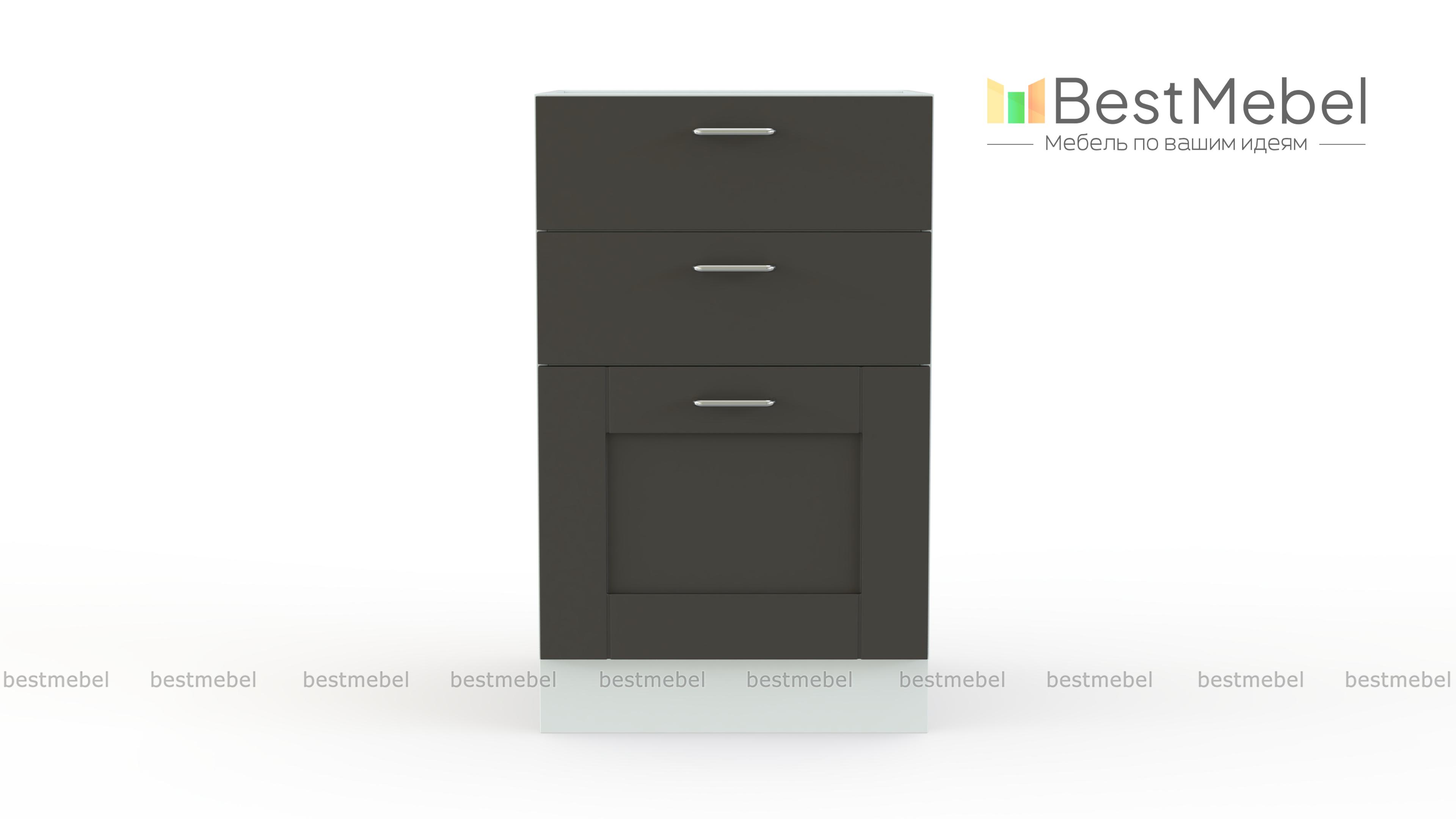 Шкаф нижний с 3-мя ящиками Лофт BMS - Фото