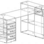 Чертеж Письменный стол Рональд-46 BMS