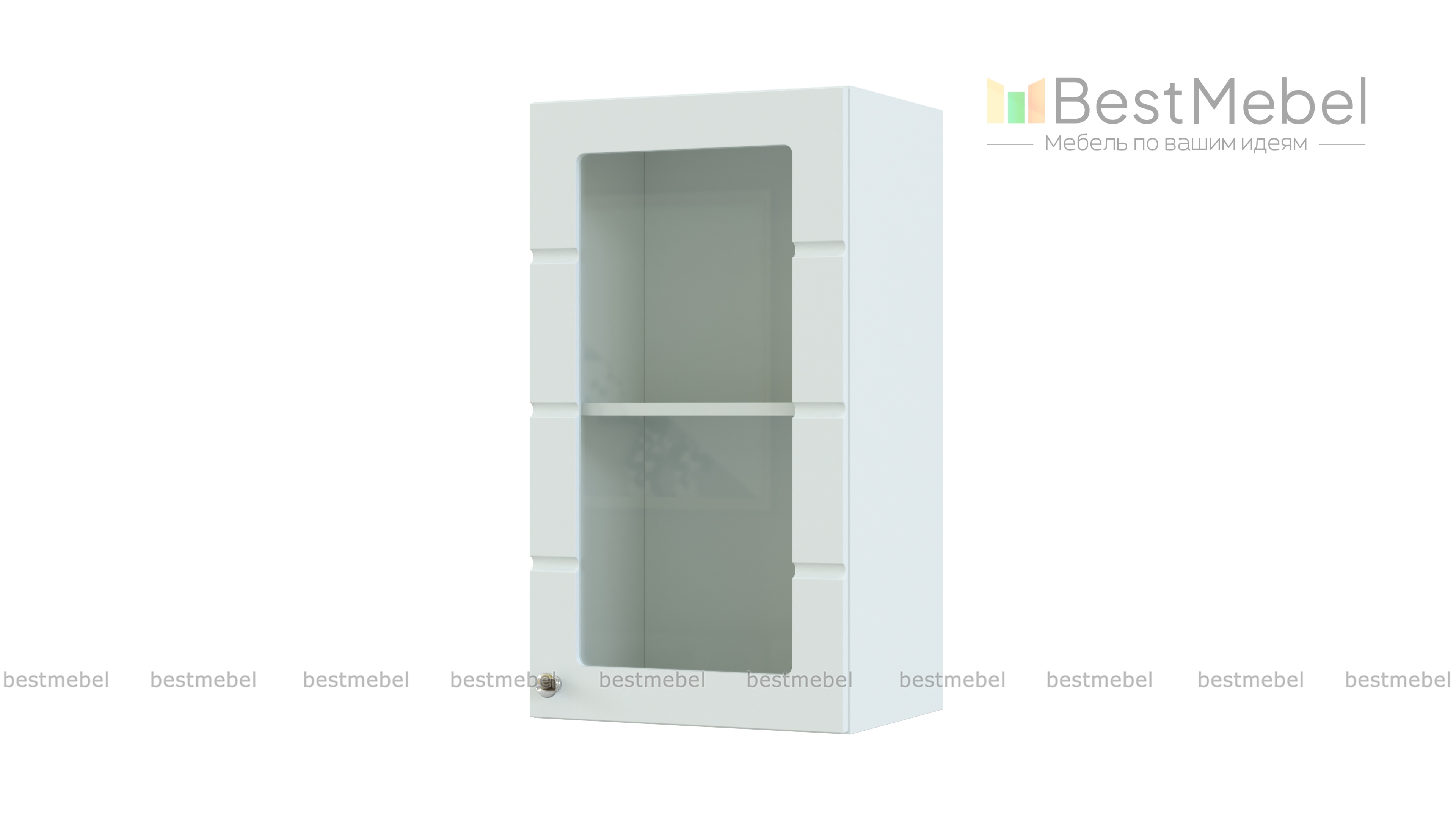 Шкаф-витрина Квадро 1 дверь BMS