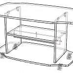 Чертеж Стол журнальный Твист BMS
