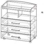 Чертеж Комод Ульяна-2 BMS