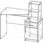 Чертеж Компьютерный стол Myau Школьник-3 BMS