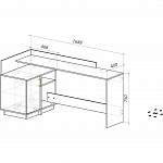 Чертеж Стол офисный угловой Звезда BMS