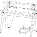 Чертеж Компьютерный стол Sport BMS