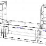 Чертеж Тумба под ТВ подвесная Лори №15 BMS