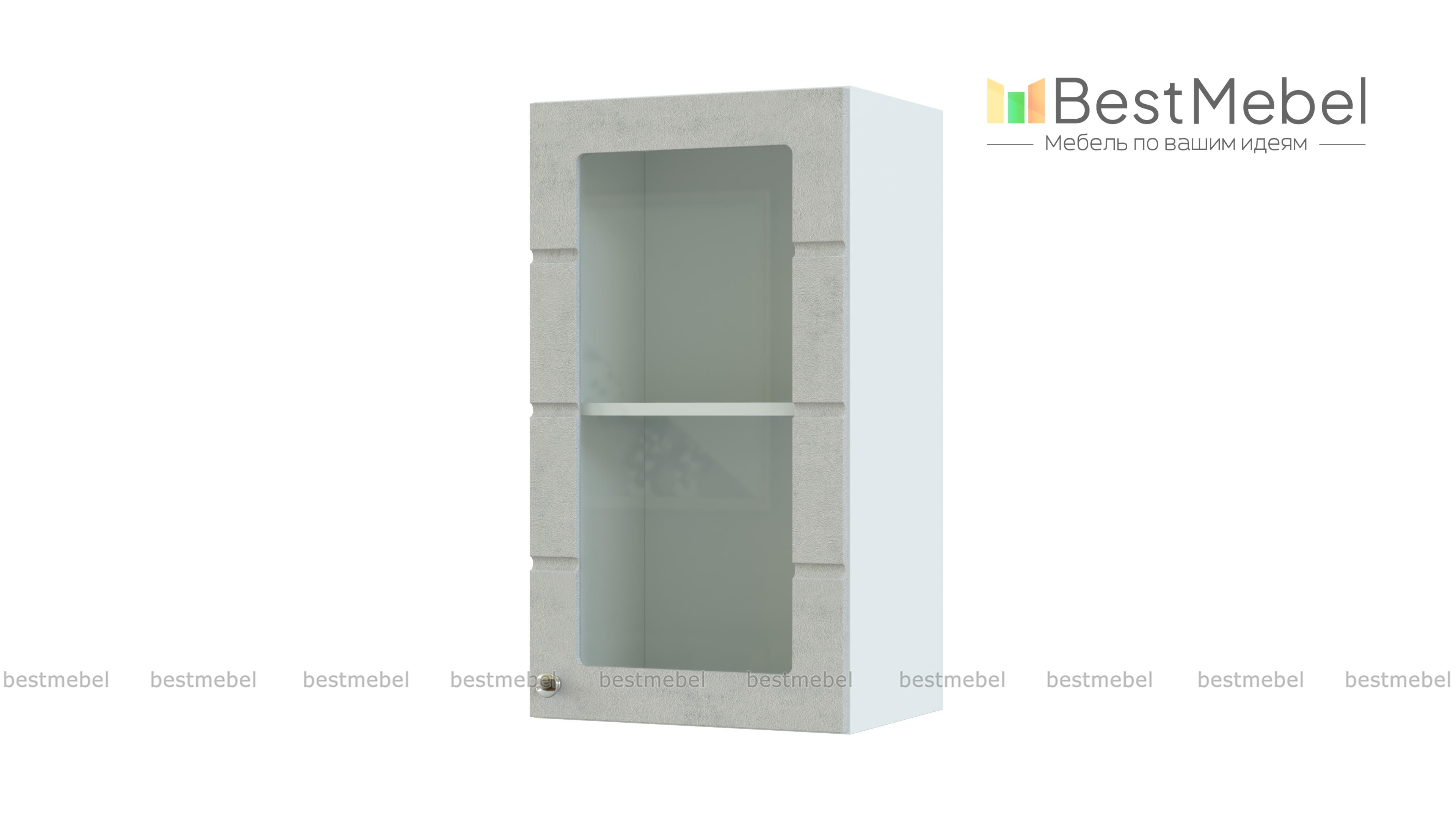 Шкаф-витрина Квадро 1 дверь BMS - Фото