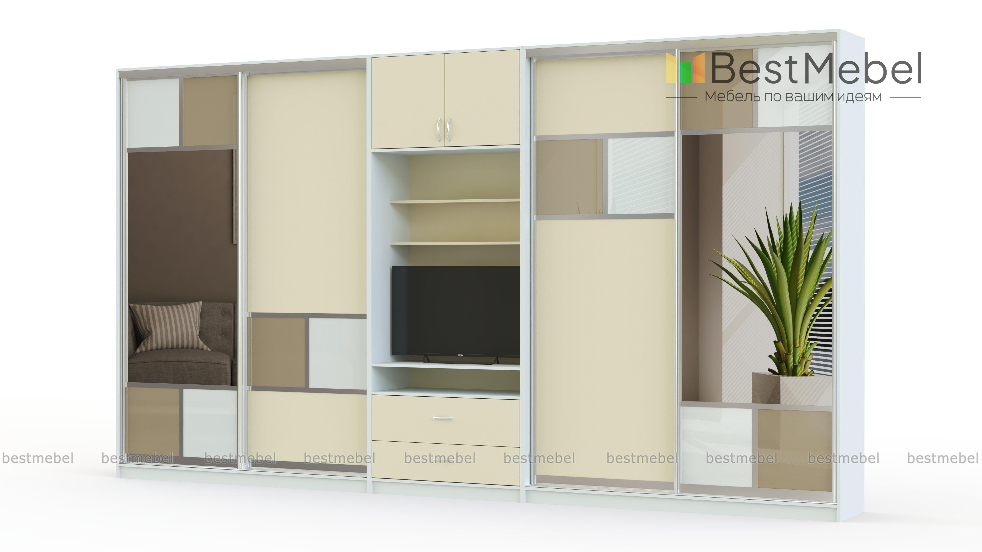 Двойной шкаф-купе Женева 19 BMS - Фото