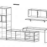 Чертеж Стенка со столом Эрин 34  BMS