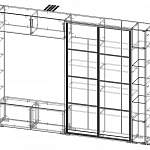 Чертеж Шкаф купе TV-43 BMS