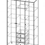 Чертеж Шкаф Роза 113 BMS