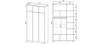 ЭСКИЗ №000000180333 Шкаф распашной Ангард 30  (1400х2600х500)