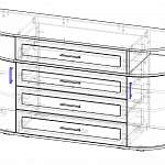 Чертеж Комод радиусный Классик 5 BMS