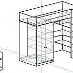 Чертеж Кровать со шкафом Вилли 1 BMS