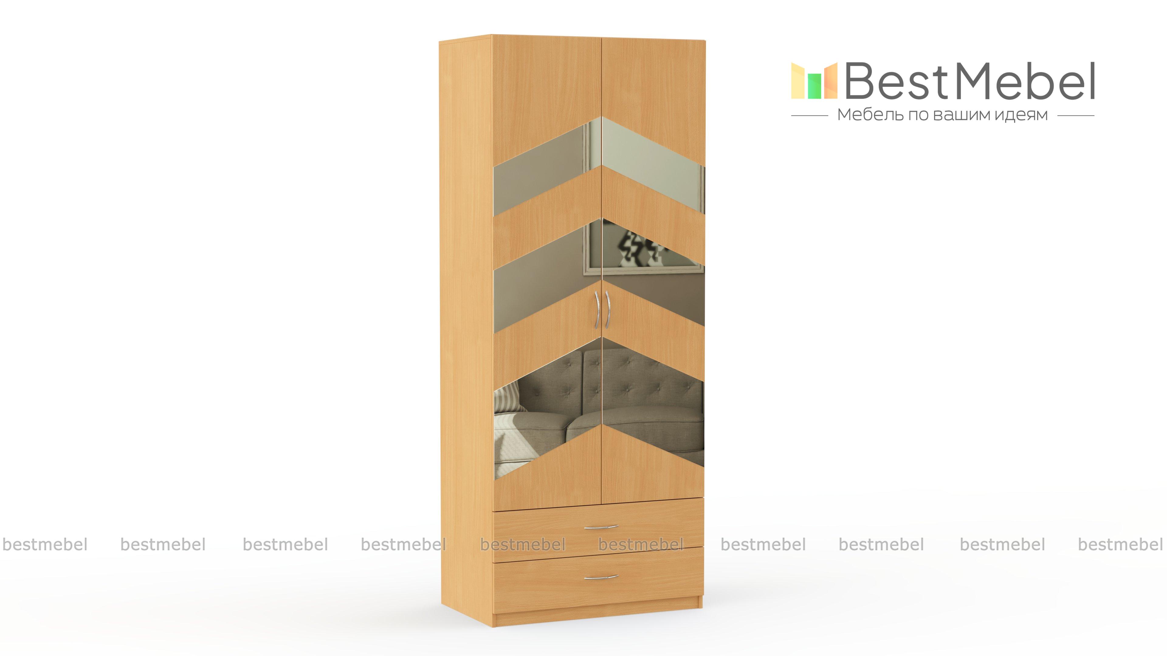 Распашной шкаф Паулина 58.1 BMS - Фото