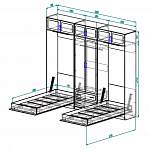 Чертеж Шкаф-кровать трансформер Элли 11 BMS