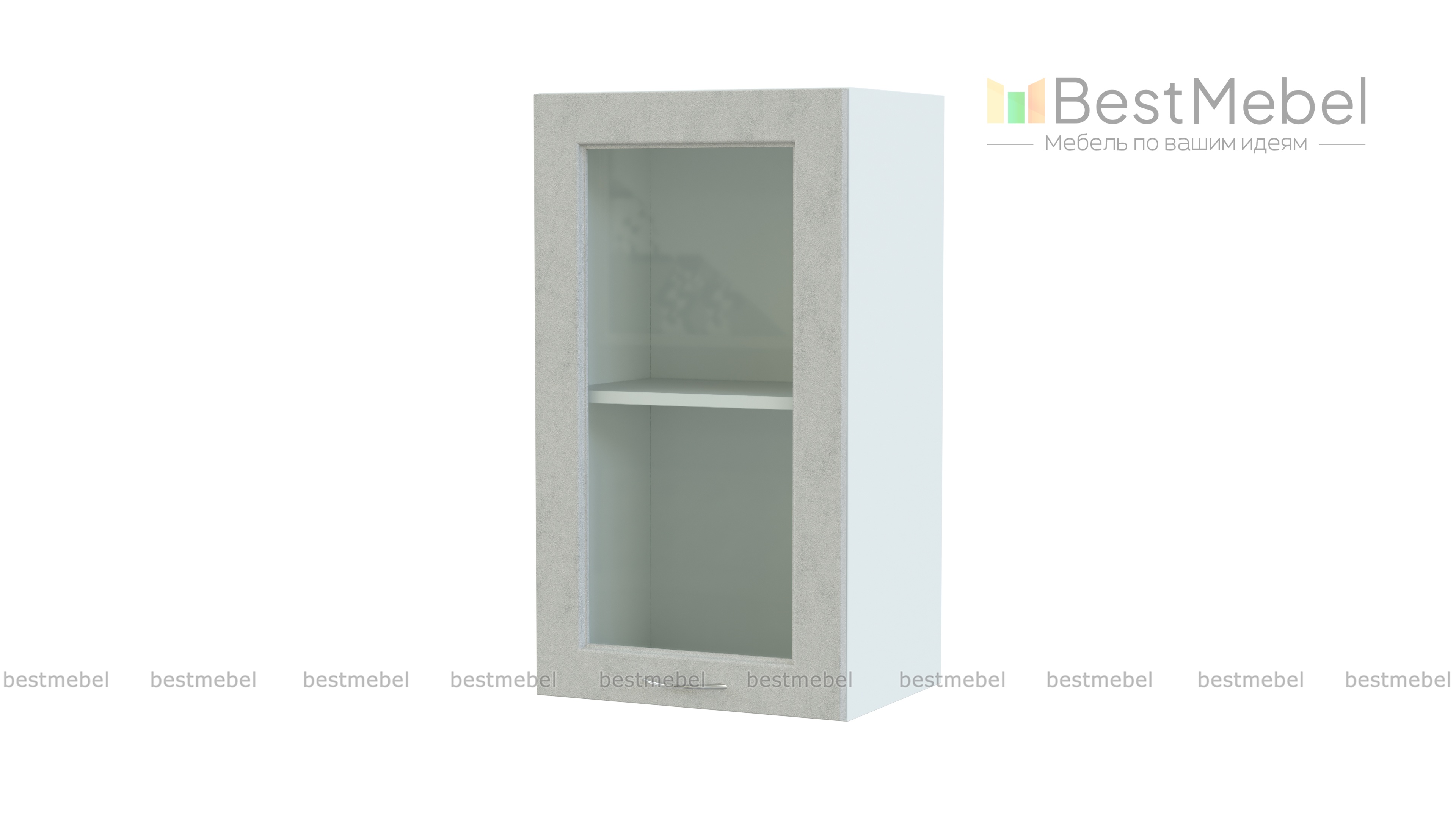 Шкаф верхний Гарда стекло BMS