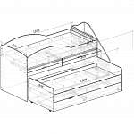 Чертеж Детская кровать Караван 5 BMS