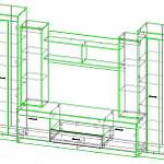 Чертеж Стенка для гостиной Атлантида-2 BMS