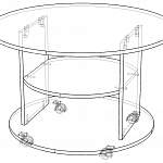 Чертеж Стол журнальный Диско BMS