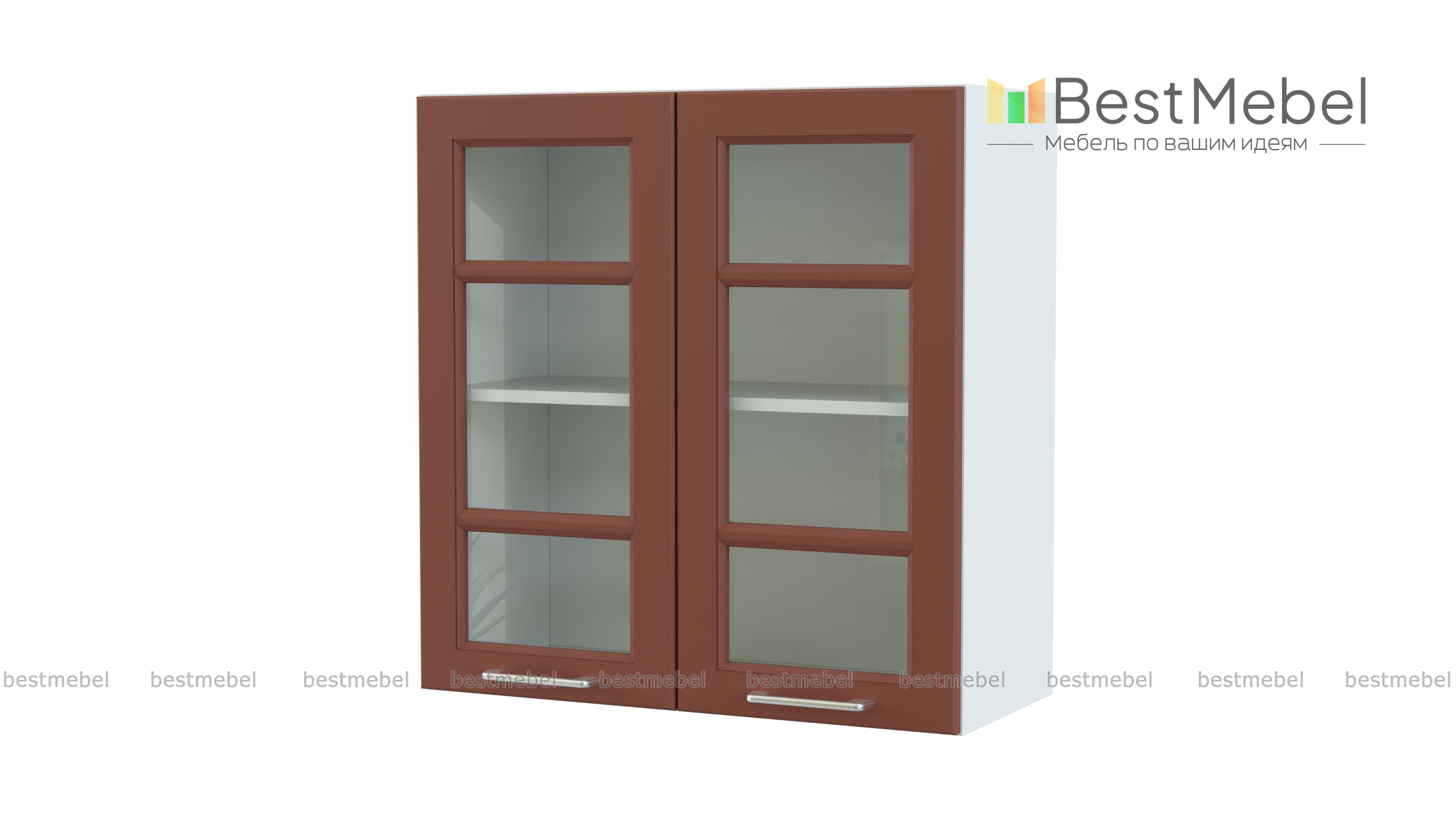 Шкаф верхний с 2-мя остекленными дверцами Европа BMS - Фото