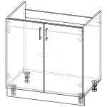 Схема сборки Шкаф напольный под мойку Снежная королева BMS