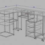 Чертеж Стол компьютерный Кассандра 1 BMS