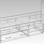 Чертеж Кровать детская с ящиком Ултимо Школа BMS